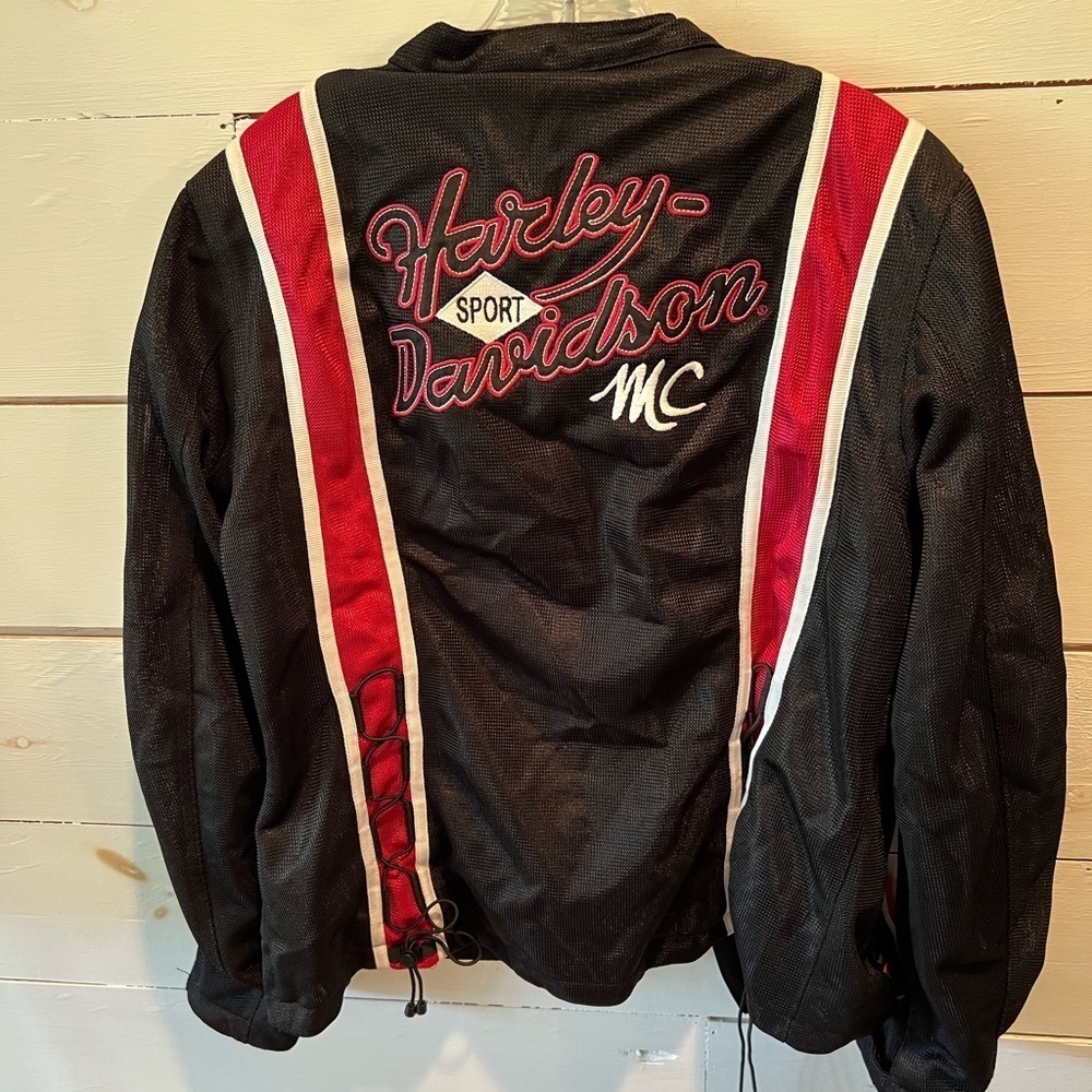 Women’s XL Harley Davidson Black and Red Riding Jacket, EUC, HD, Hog, biker - Picture 4 of 14